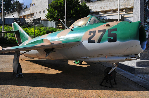 Algiers, Algeria: Algerian Air Force Mikoyan-Gurevich MiG-15  Russian Микоян-Гуревич МиГ-15 , NATO code name : \