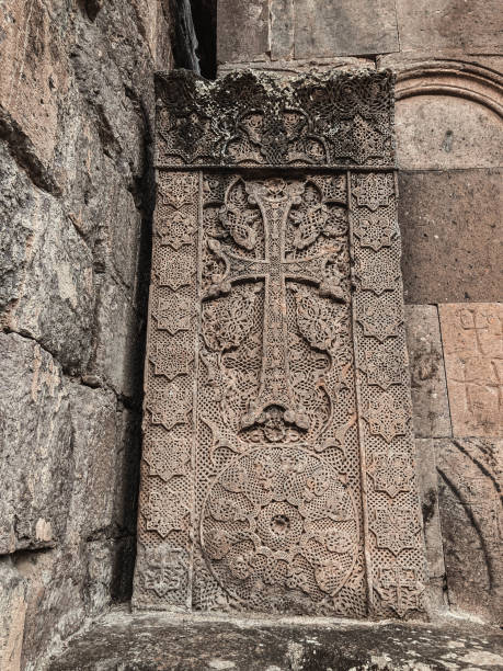 istock Khachkars, stone crosses in Goshavank 1339812644