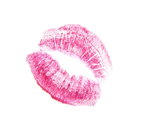 istock Pretty lips track isolated on the white 1339813494