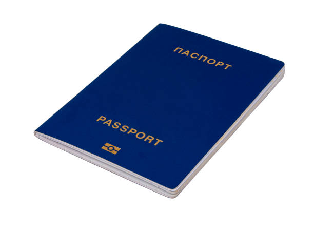 istock Blue passport book isolated on the white 1339817731