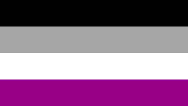 illustrazioni stock, clip art, cartoni animati e icone di tendenza di colori della bandiera asessuati. concetto di asessualità. - asexual reproduction