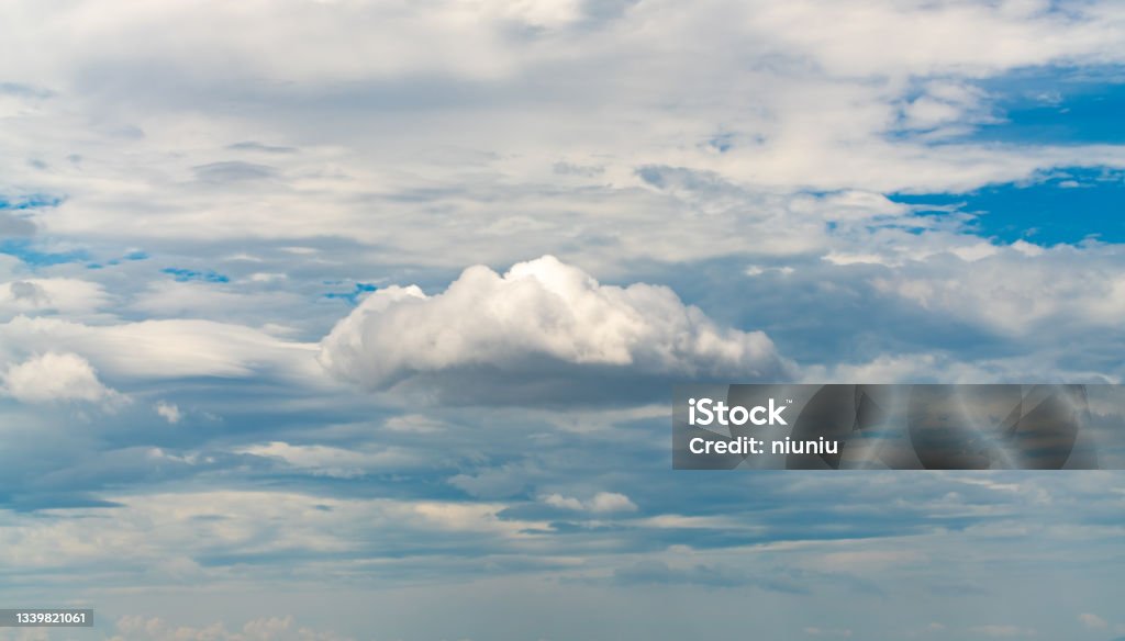 White cloud and bright blue sky for background Altostratus Stock Photo