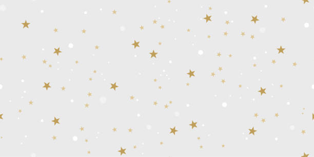 illustrazioni stock, clip art, cartoni animati e icone di tendenza di stars seamless pattern - pixel perfect - cielo stellato