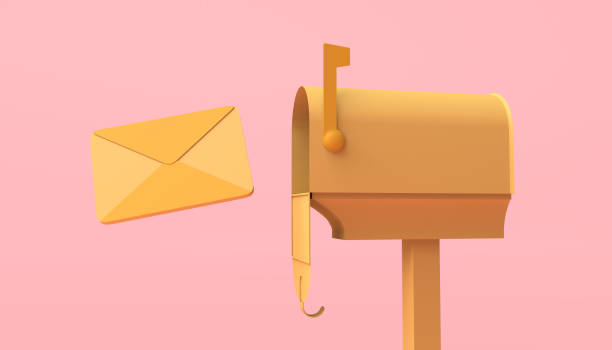 istock Open mailbox for letters on pink background. 3D illustration. Copy space. 1339826861