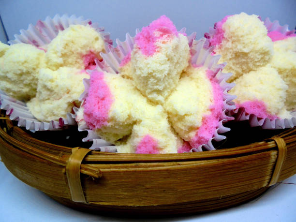istock Bolu kukus, Indonesian cake with white background 1339833255
