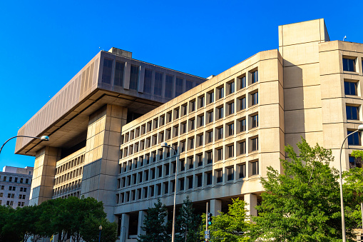 Federal Bureau of Investigation Headquarters in Washington DC in a sunny day, USA