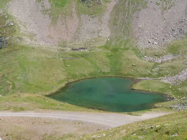 The Herzsee in Montafon is located near the Kreuzjoch and Hochjoch. The shape like a heart gives the name of the lake.