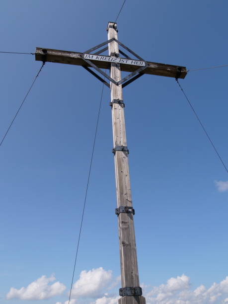 istock Summit cross at Kreuzjoch in Montafon 1339837185