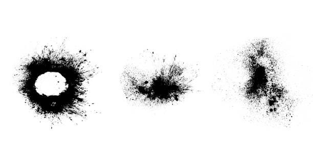 istock set of black splashes with splashes isolated on white background 1339838559