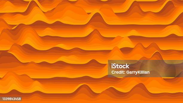 Orange Ripple Backdrop Retro Orange Stripes Distorted Backdrop Procedural Vintage Ripple ...