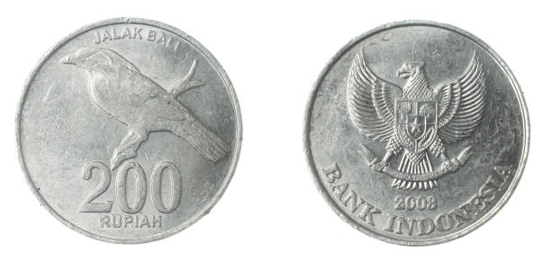 istock Indonesia two hundred rupiah coin on a white isolated background 1339844641