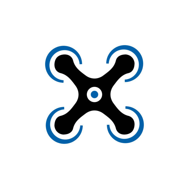 Drone icon logo vector illustration. Drone icon logo vector illustration. drone symbols stock illustrations