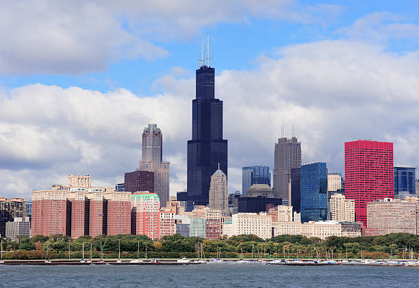 istock Chicago skyline over Lake Michigan 133985452