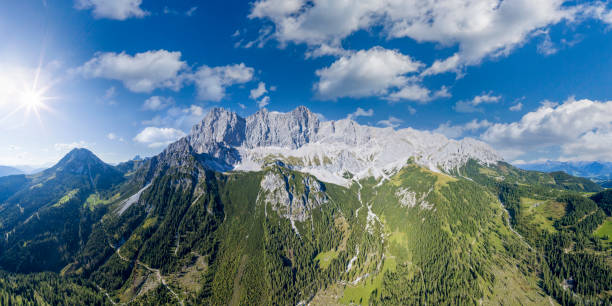 istock Mount Dachstein massif  - sunset mountain aerial panoramic view 1339857927