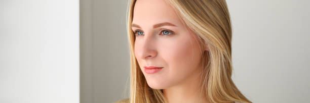 istock Beautiful girl after eyebrow permanent procedure 1339867090