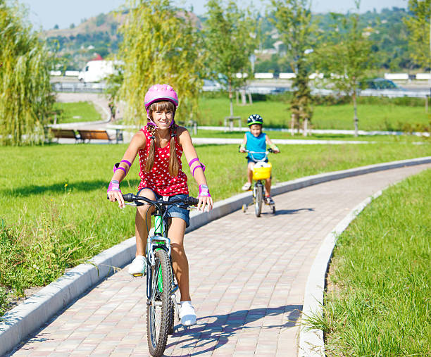 istock Girl riding a bike 133986746