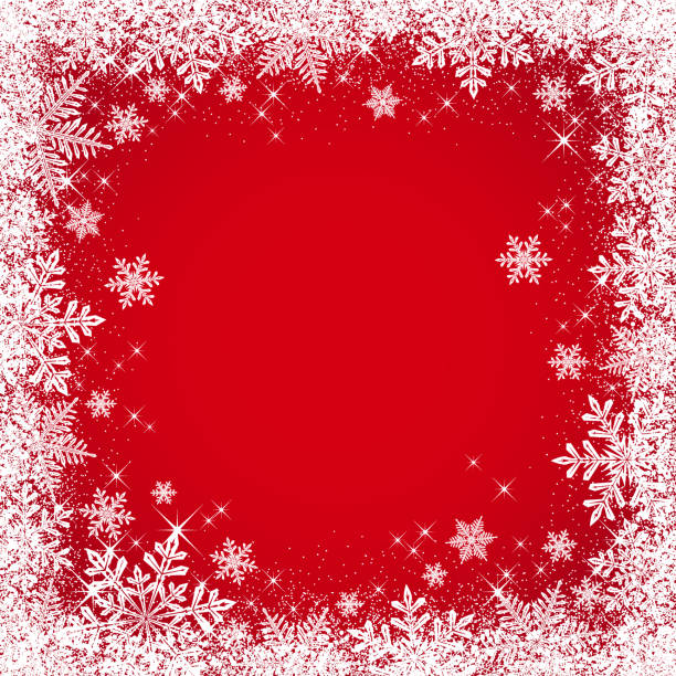 Christmas and happy new year Background with white snowflakes vector art illustration