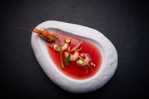 istock Mediterranean tomato soup with seafood 1339881973
