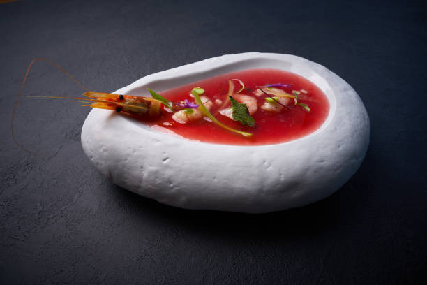 istock Mediterranean tomato soup with seafood 1339882015
