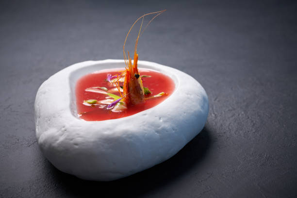 Mediterranean tomato soup with seafood