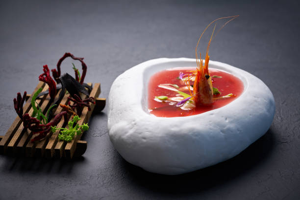 istock Mediterranean tomato soup with seafood 1339882254