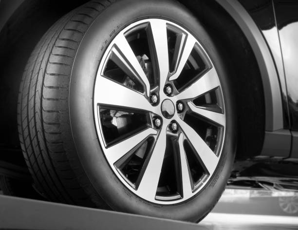 istock New car tire and rim 1339887466