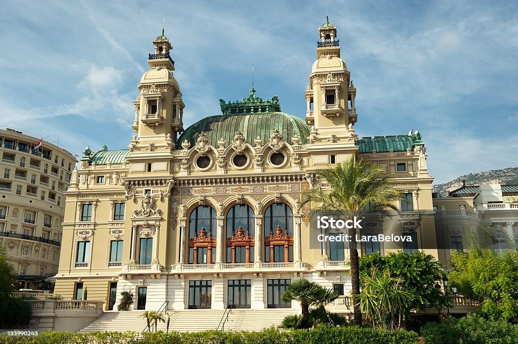 Mount Charles Casino of Montecarlo, Monaco. View from seaside. Monaco Stock Photo