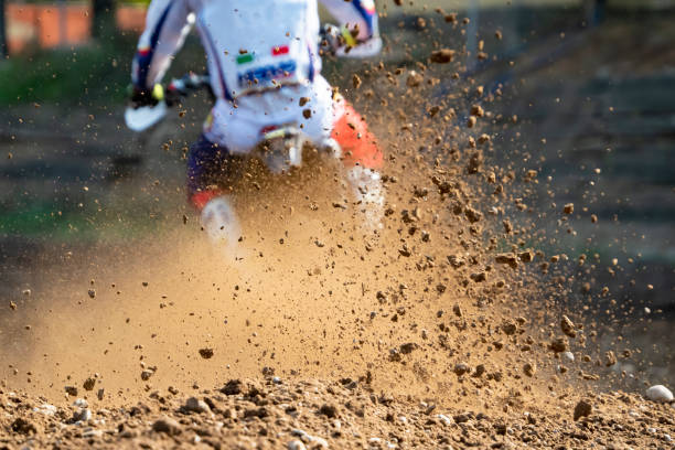 istock Debris on ground on a motocross track 1339902861