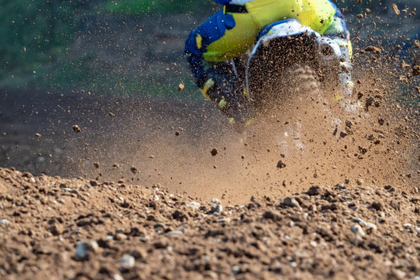 istock Debris on ground on a motocross track 1339902885