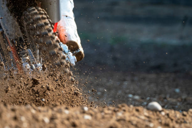 istock Debris on ground on a motocross track 1339902909