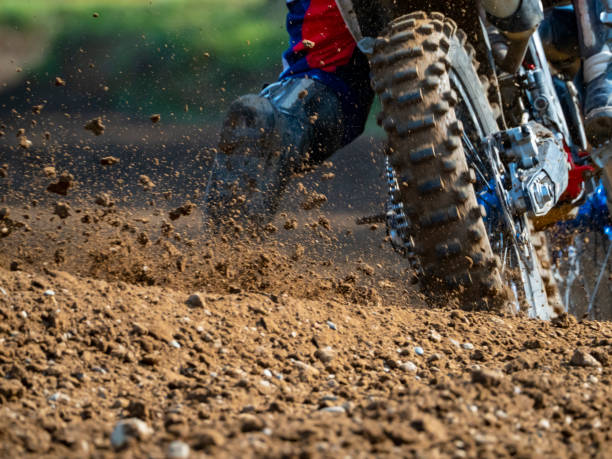 istock Debris on ground on a motocross track 1339903472