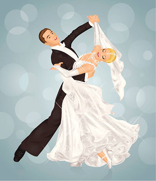 ilustraciones, imágenes clip art, dibujos animados e iconos de stock de baile de bodas. - dancing women wedding reception men
