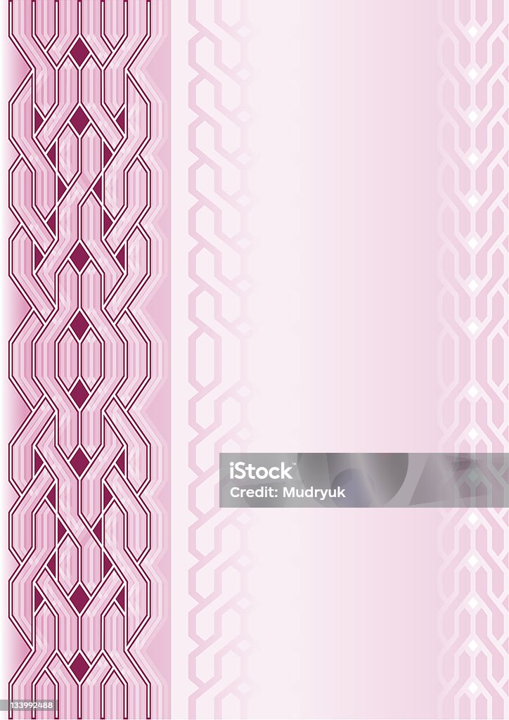 ピンクの背景に編みこみパターン - イラストレーションのロイヤリティフリーベクトルアート