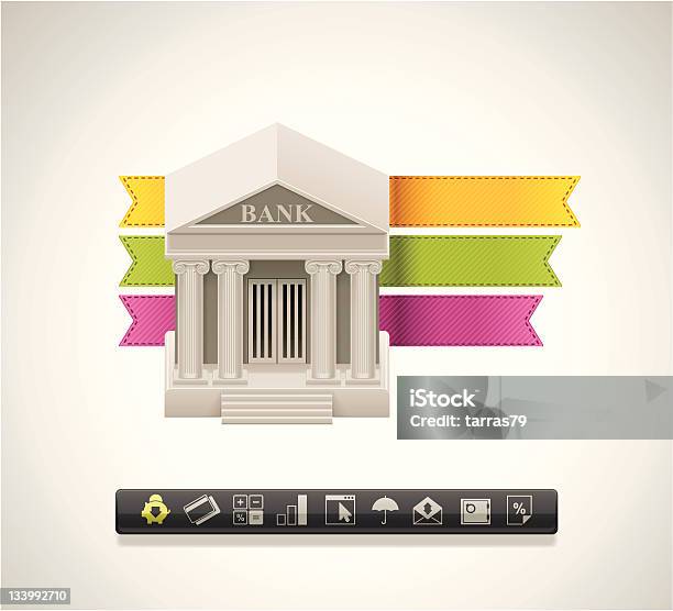 Icona Di Banca - Immagini vettoriali stock e altre immagini di Affari - Affari, Annuncio, Architettura