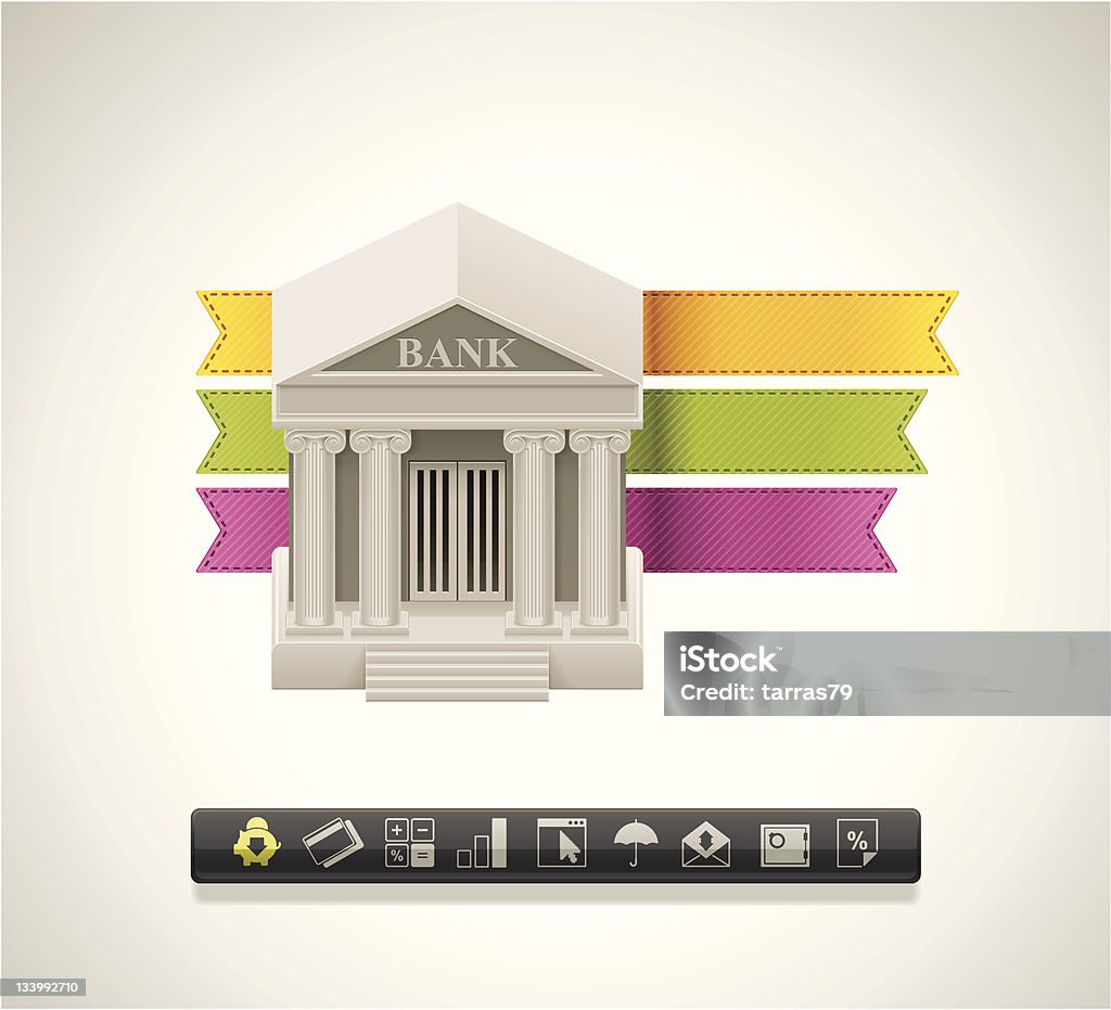 Ícone de banco - Vetor de Arquitetura royalty-free