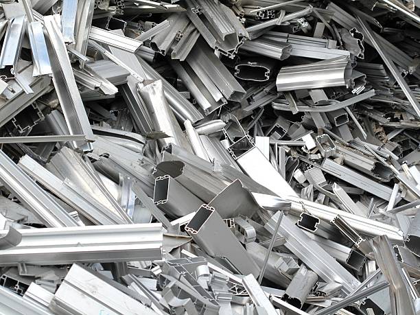 Scrap metal pieces laying in a pile