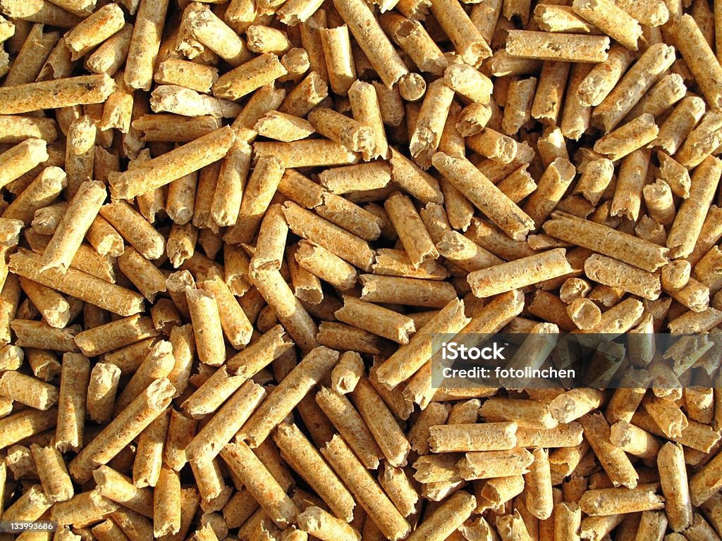 Holzpellets - Lizenzfrei Biomasse - Erneuerbarkeit Stock-Foto