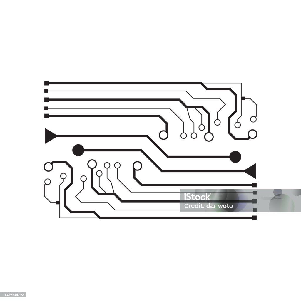 Computer Circuit Vector Computer Vector Background With Circuit Stock Illustration - Download ...