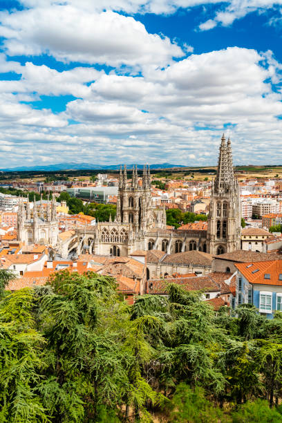 Burgos, Spain Cathedral And Cityscape stock photo