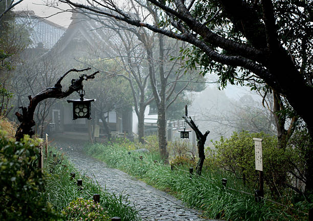 istock Kamakura Japan Zen Mist Lantern 133994974