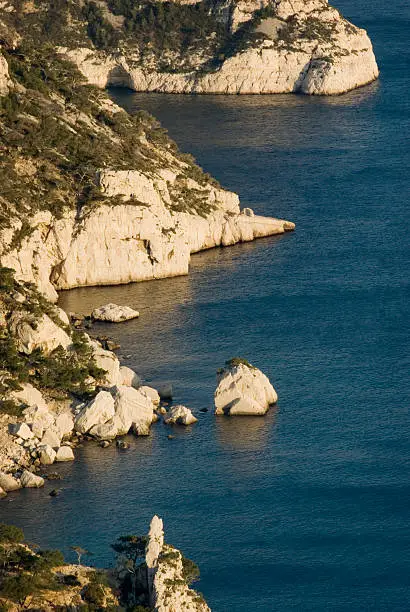 Coast of the Mediterranean sea near Marseille, France.