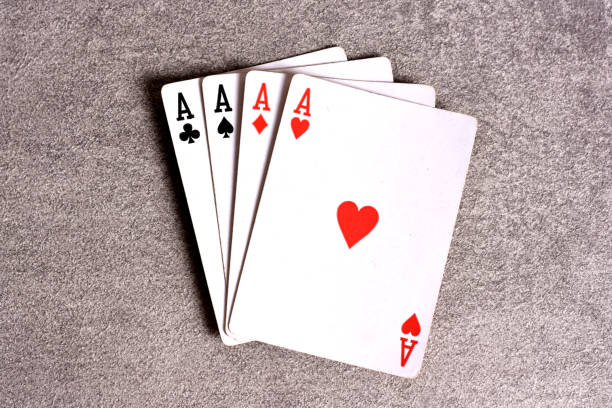 istock 4 Aces domino cards top view angle 1339955245