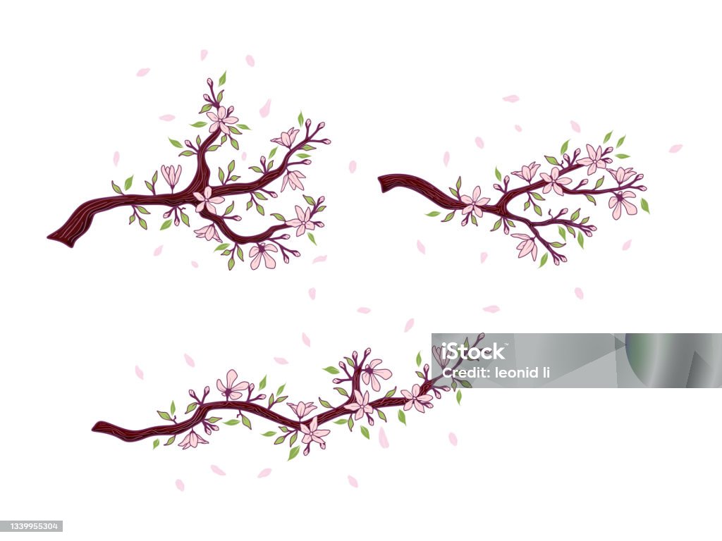 Tree Branches Animated Spring Tree Branch Spring Stock Illustration - Download Image Now - Abstract ...