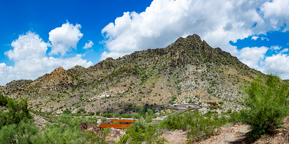 Shot of the landscape in the Piestewa Peak Park in Phoenix, Arizona, United States.