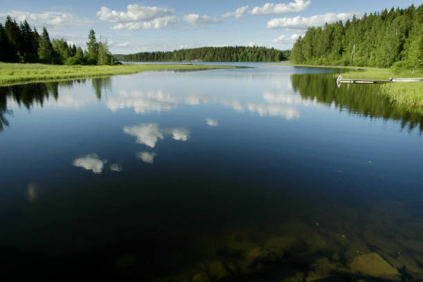 Two islands in the sun. The islands west of Gotland in the Baltic Sea. Stora and Lilla KarlsA.