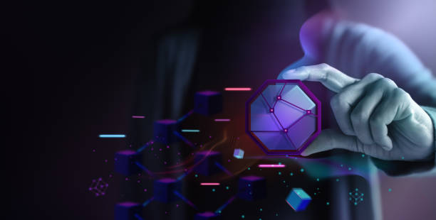 istock Blockchain, Cryptocurrency Technology Concept. Young Woman Holding a Digital Coin 1339958907