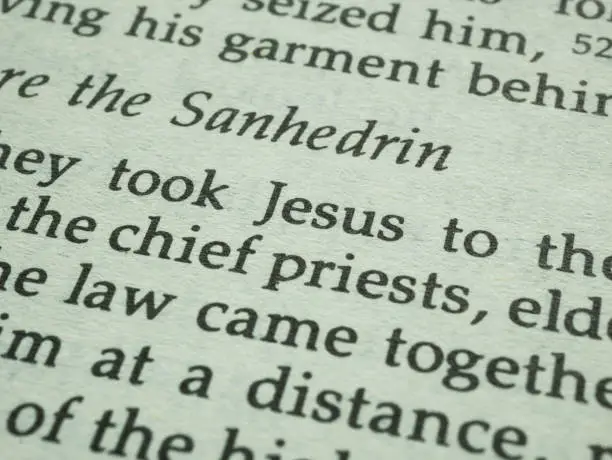 Photo of Close up of the word jesus