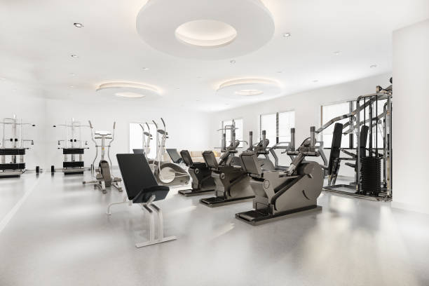 istock 3d rendering modern loft gym and fitness 1339962532