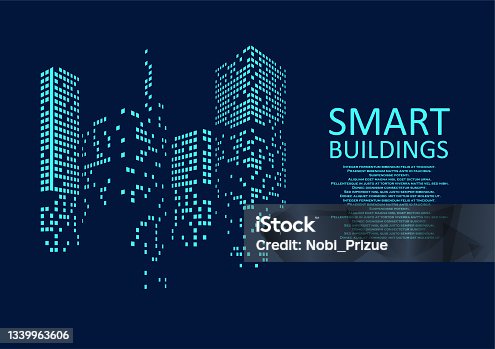 istock Smart building concept design 1339963606