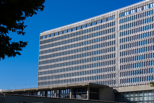 Headquarters of International Labour Organization (ILO), the only tripartite U.N. agency. Photo taken August 28th, 2021, Geneva, Switzerland.